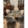 glass table and 4 chairs