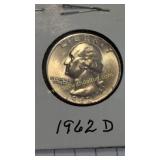 1962-D Washington Silver Quarter