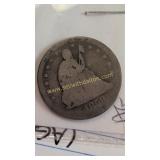 1858 Seated Liberty Quarter