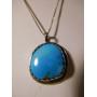 Sterling silver natural turquoise necklace