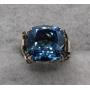 WOW-John Hardy Double Dragon NAGA blue topaz Ring!