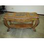 Beautifully Carved Marble & Glass Sofa/Hall Table