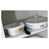 'Spice of Life' & 'Cornflower' Corning casserole