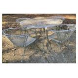wrought iron patio table & 4 chairs