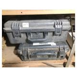 2) empty plastic boxes