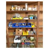 7) shelves of hardware & misc. shop