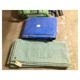 blue plastic12'x16' &canvas10' x16' tarps no holes