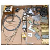 5) locks w/ keys, hinges, solder, misc.