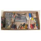box of misc. screwdrivers & tools