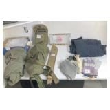 military machete, shovel, duffle bags & misc.