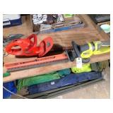 2) electric hedge trimmers