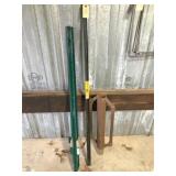 7) 4ft light T-posts, driver, & tamping rod