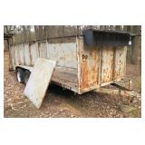 16 ft flatbed w/4' metal sides & 30' mesh metal