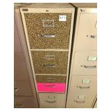 4-drawer file cabinet & contents