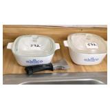 2) Corning casseroles