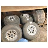 5) golf cart wheels