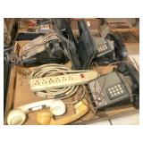 Vintage telephones & power stri[