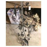 porch light & metal decor