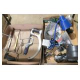 2) boxes hack saws & lights