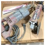 Milwaukee reciprocating saw & Chicago grinder