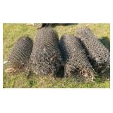 used 4 ft tall chain link fencing - 4 rolls