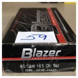50 rndsBlazer 40 S&W  165 gr  FMJ