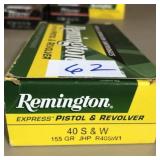 50 rnds Rem  40 S&W  155 gr  JHP