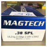 50 rnds Magtech 38 SPL  158 gr  LRN