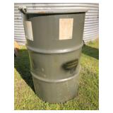 55 gal metal barrel w lid - last held antifreeze
