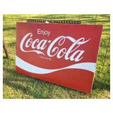 Vintage metal Coke sign 54 x 36 - no bullet holes!