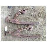 pair 3/8 - 1/2 ratchet chain binders