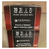 50 rnds Fed 20 ga 2.75"  7.5 shot