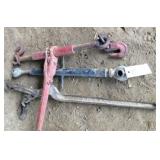 1) 3/8-1/2 binder,1) ratchet binder, 1) top link