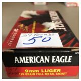 37 rnds American Eagle  9mm  Luger  115gr  FMJ