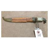 Knife made in Finland- horse head, bone handled