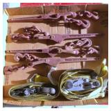 4) 1/4' chain binders & 2) nylon ratchet straps