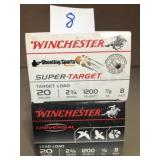 50 rnds Winch 20 ga  2.75"   8 shot