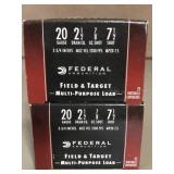 50 rnds Fed 20 ga 2.75"  7.5 shot