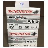 50 rnds Winch 20 ga  2.75"   8 shot