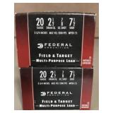 50 rnds Fed 20 ga 2.75"  7.5 shot