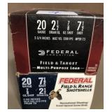 50 rnds Fed 20 ga 2.75"  7.5 shot