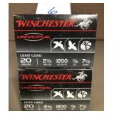 50 rnds Winch 20 ga  2.75"   7.5 shot
