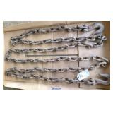 14 ft of 3/8" chain w 2 hooks