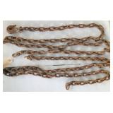5/16 chain: 1) 8.5 ft w hook & 1) 8 ft wo hook
