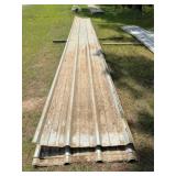 9 sheets roof metal 30 ft,  4 rib 38" W  - used