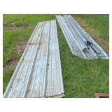7) 14ft sheets 4-rib 38" roof metal &