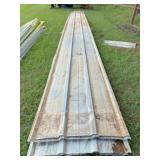 various length 4 rib 38" w used roof metal - scrol