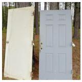 2 metal doors: 1) 36 x 79,  1) 36 x 83