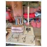 boat seat, pedestal & rod holders