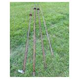 4) 1" square disc axles